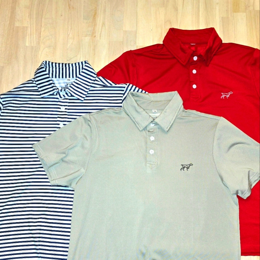 Lot of 3 Fiendstone Youth XL performance polos